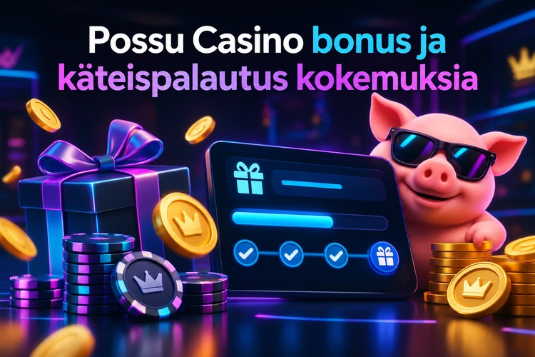 Possu Casino bonus ja käteispalautus kokemuksia
